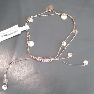 Adjustable gold anklet/lg bracelet